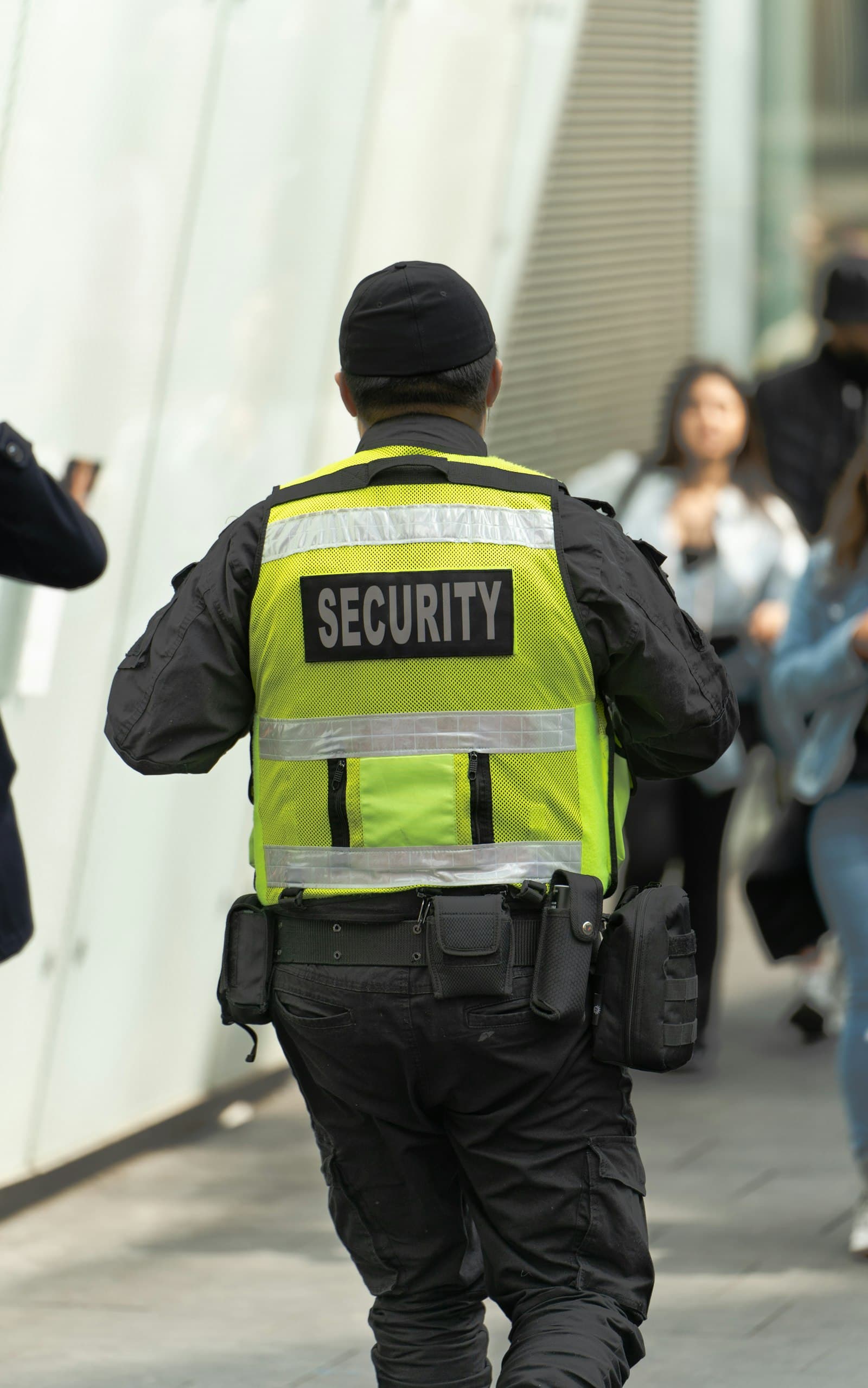 A security professional on patrol
